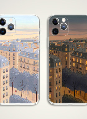 yukiko noritake 巴黎日与夜 情侣 世界名画油画 文艺术生手机壳 E985 适用苹果iphone17PROMAX AIR 华为三星