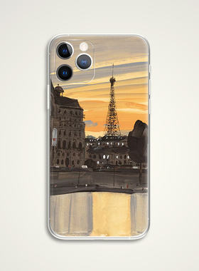 yukiko noritake 日落巴黎铁塔 世界名画油画 文艺术生手机壳 E988 适用苹果iphone17PROMAX AIR华为小米三星