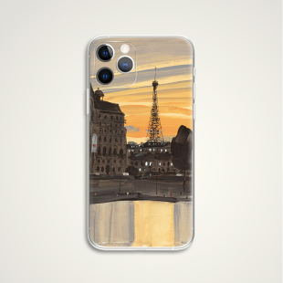 yukiko noritake 日落巴黎铁塔 世界名画油画 文艺术生手机壳 E988 适用苹果iphone17PROMAX AIR华为小米三星