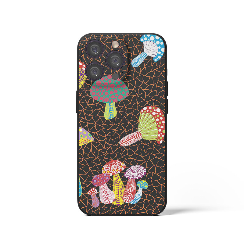 3件7折 Yayoi Kusama 草间弥生蘑菇狂欢 波普现代文艺术生手机壳 F455 适用苹果iphone17PROMAX华为小米三星 - 实物图