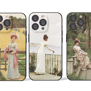 F517 Edmund 优雅女士古典复兴油画文艺术生手机壳 Leighton 适用苹果17华为小米VIVOoppoo三星一加 Blair