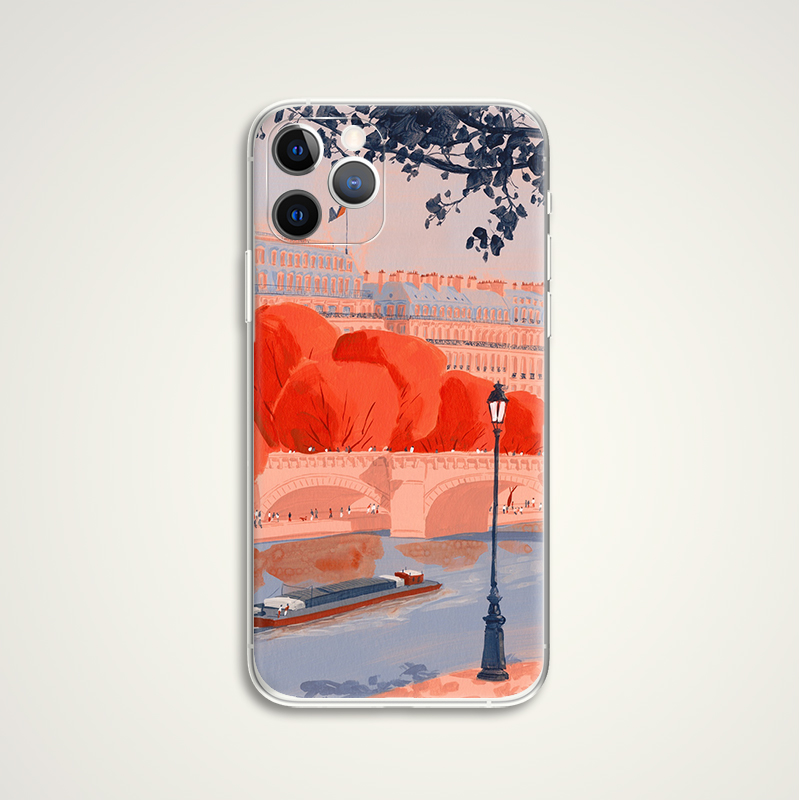 yukiko noritake 巴黎印象 塞纳河 世界名画油画文艺术生手机壳 E992 适用苹果iphone17PROMAX AIR 华为三星