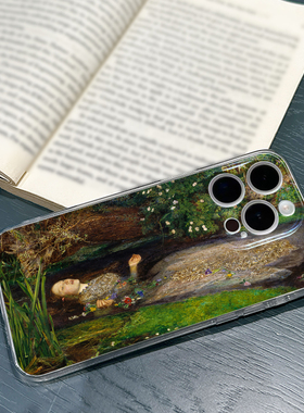 3件7折周杰伦太阳之子 John Everett Millais 米莱斯奥菲莉亚手机壳 F614 文艺术生油画艺术生 适用苹果华为