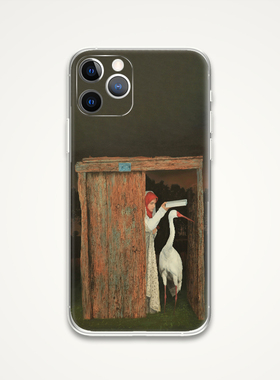 3件7折 Naeemeh Naeemaei 鹤 伊朗艺术家手机壳 F590 适用苹果iphone17PROMAX华为小米三星