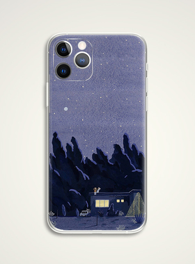 Starry Night 星星的夜晚 韩式插画 文艺术生手机壳 F442 适用苹果iphone17PROMAX AIR华为小米三星