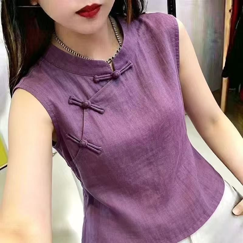 新款2026妈妈旗袍吊带背心女T恤