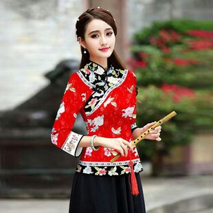 新款2026妈妈旗袍七分袖上衣女春夏新中式国风唐装遮肚中年打底衫