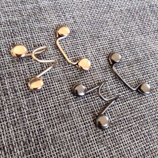 衣服领钩风纪扣金属铜金色枪黑古银色B家大衣风衣领勾搭扣挂钩