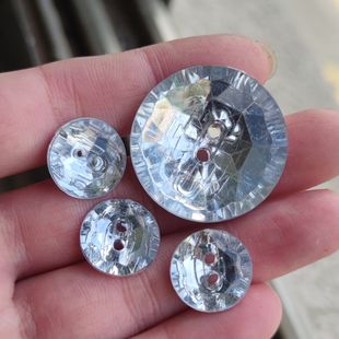 超大钻石纽扣雪地靴棉鞋两孔眼水晶纽扣子亚克力沙发软包扣30mm