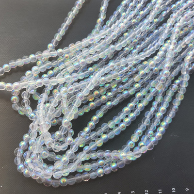 diy幻彩透明发簪步摇耳饰光珠