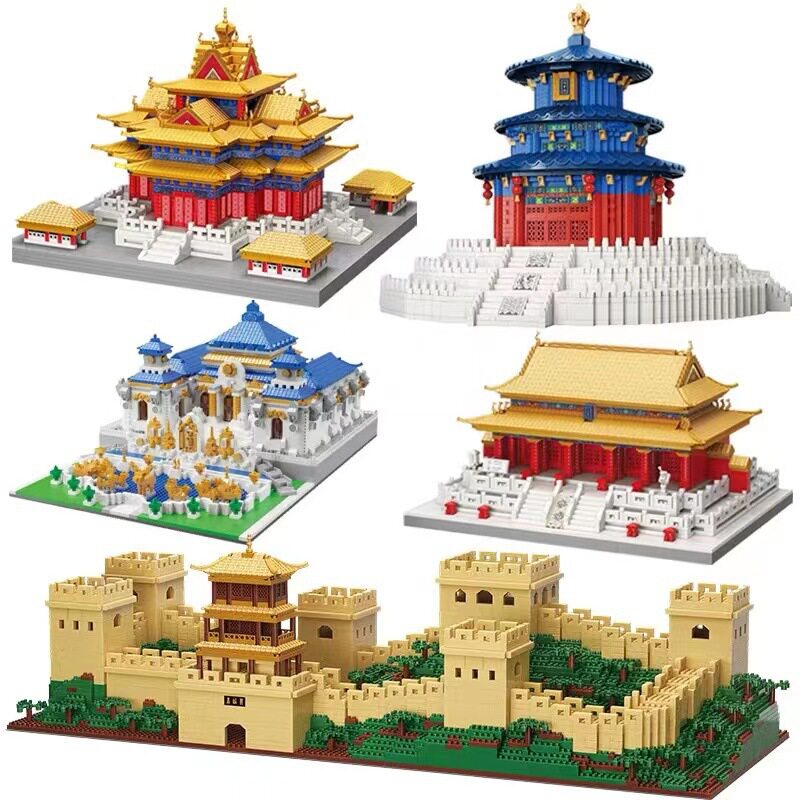 魔域兼容乐微积木国潮大型建筑系列儿童益智拼装玩具摆件