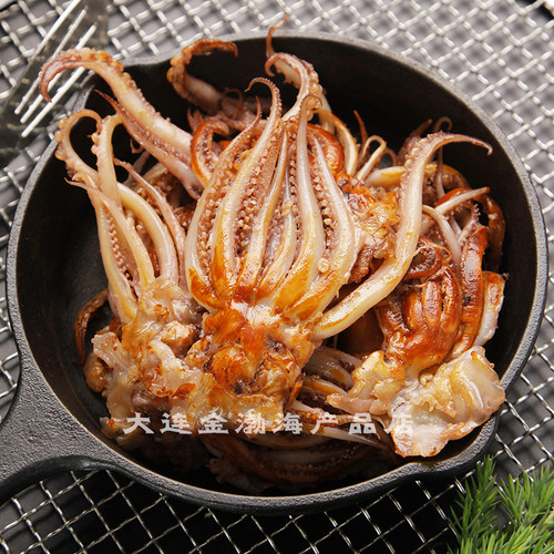 现烤鱿鱼头即食大连特产海鲜零食鱿鱼须250g