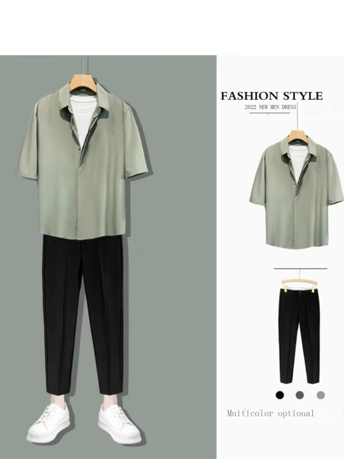 夏季男士新款垂感免烫衬衫男短袖ins港风无痕宽松半袖衬衣黑色衣,男装,时尚套装,淘宝优惠券,粉丝福利购,淘宝优惠卷