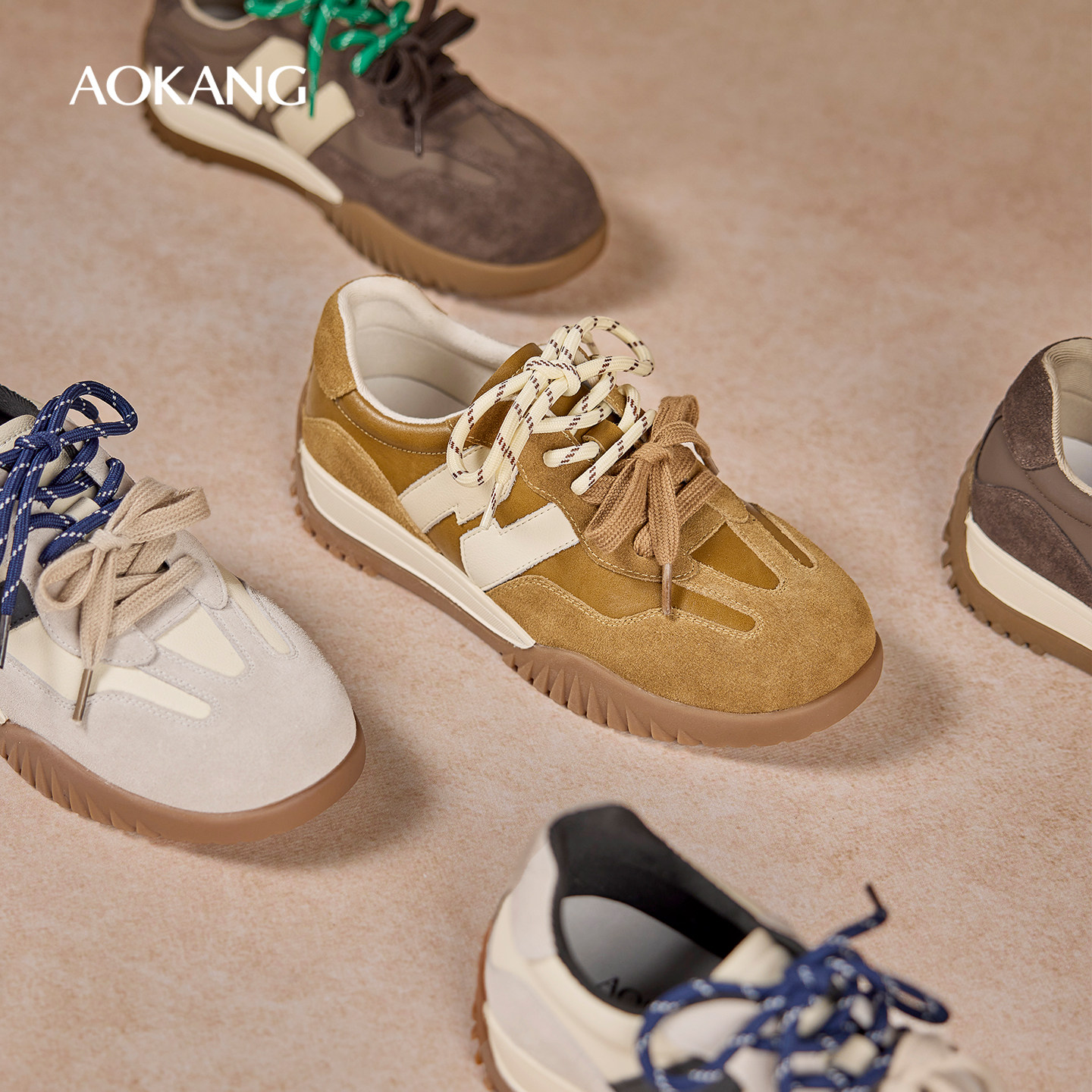 奥康 女鞋2025秋季新款德训鞋阿甘平底复古运动休闲鞋门店发货,女鞋,德训鞋,淘宝优惠券,粉丝福利购,淘宝优惠卷