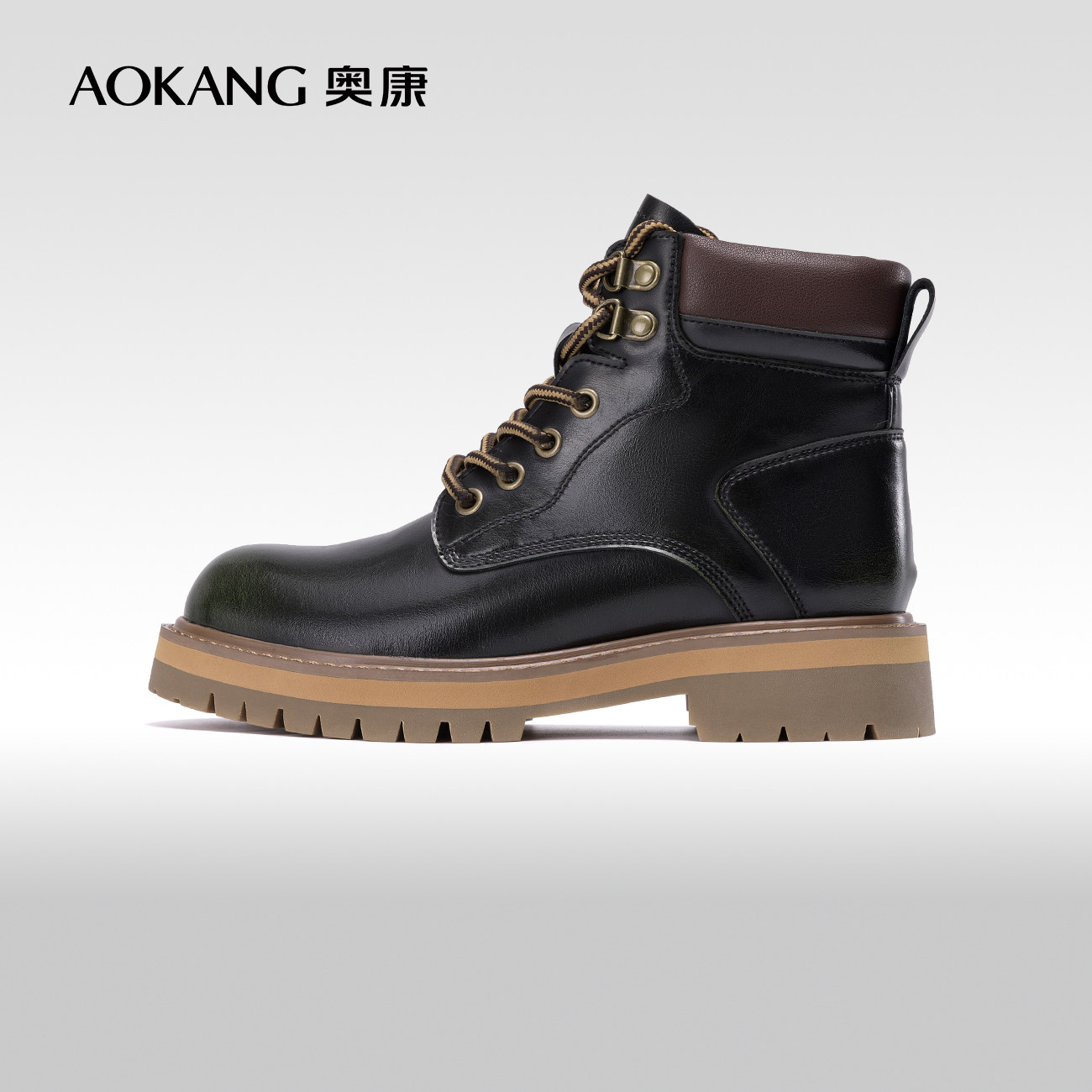 奥康女鞋 冬季新款保暖厚底复古马丁靴潮流纯色机车靴时装靴,女鞋,马丁靴,淘宝优惠券,粉丝福利购,淘宝优惠卷