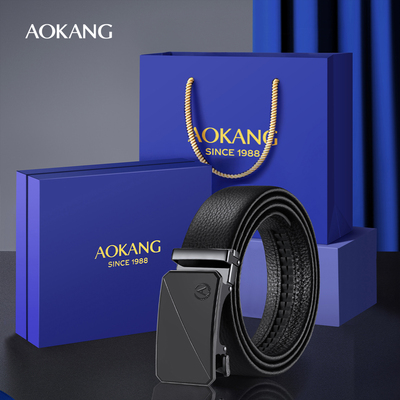 奥康商务皮带男款真皮2025新款男士腰带送爸爸礼物头层牛皮裤带J