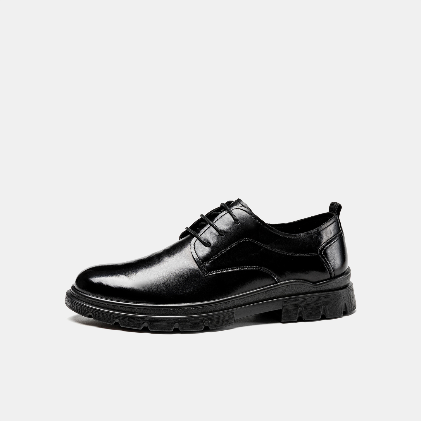 奥康正品男鞋正装皮鞋商务通勤百搭厚底增高黑色工作鞋1263111010