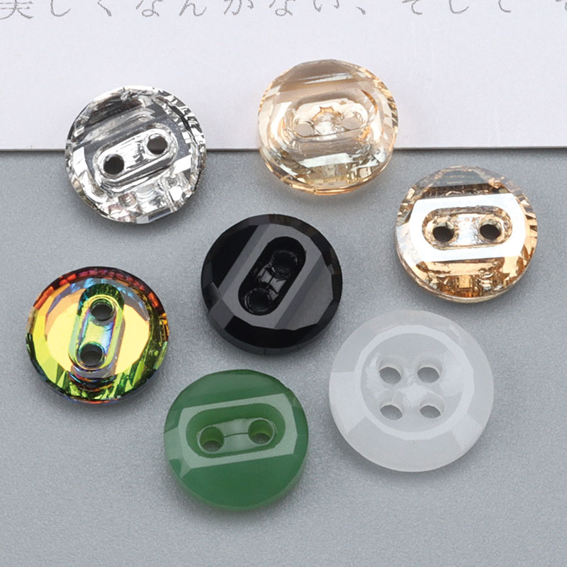 高档水钻玉石纽扣衬衣开衫