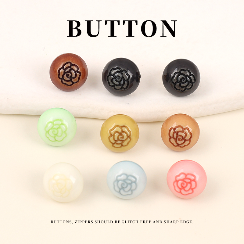 树脂复古玫瑰花扣子毛衣开衫外套水洗做旧纽扣中式旗袍汉服钮扣