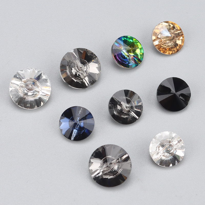 高档玻璃水钻衬衣纽扣