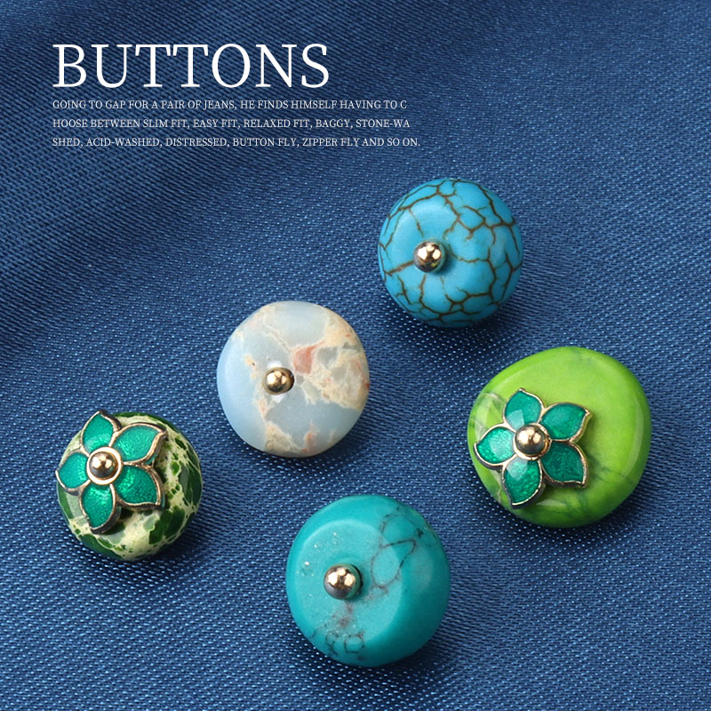 新纪元松石纽扣旗袍连衣裙汉服