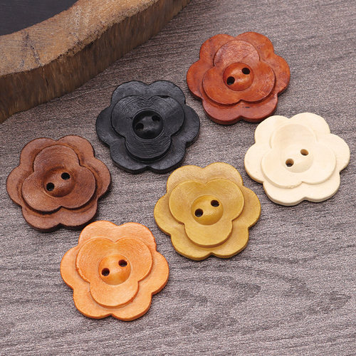 开衫毛衣外套木质纽扣