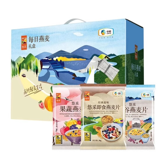 中粮悠采每日燕麦礼盒即食30包