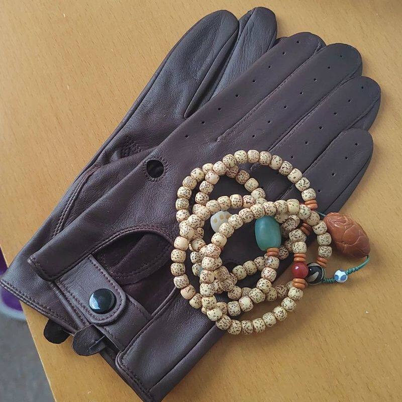 真皮手套机车山羊皮男士驾驶骑行透气柔软耐磨修手型开车新款男女