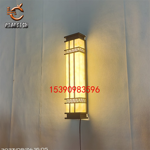 小区单元门楼壁灯景墙方形挂灯示范区大门入户立面墙灯云石装饰灯
