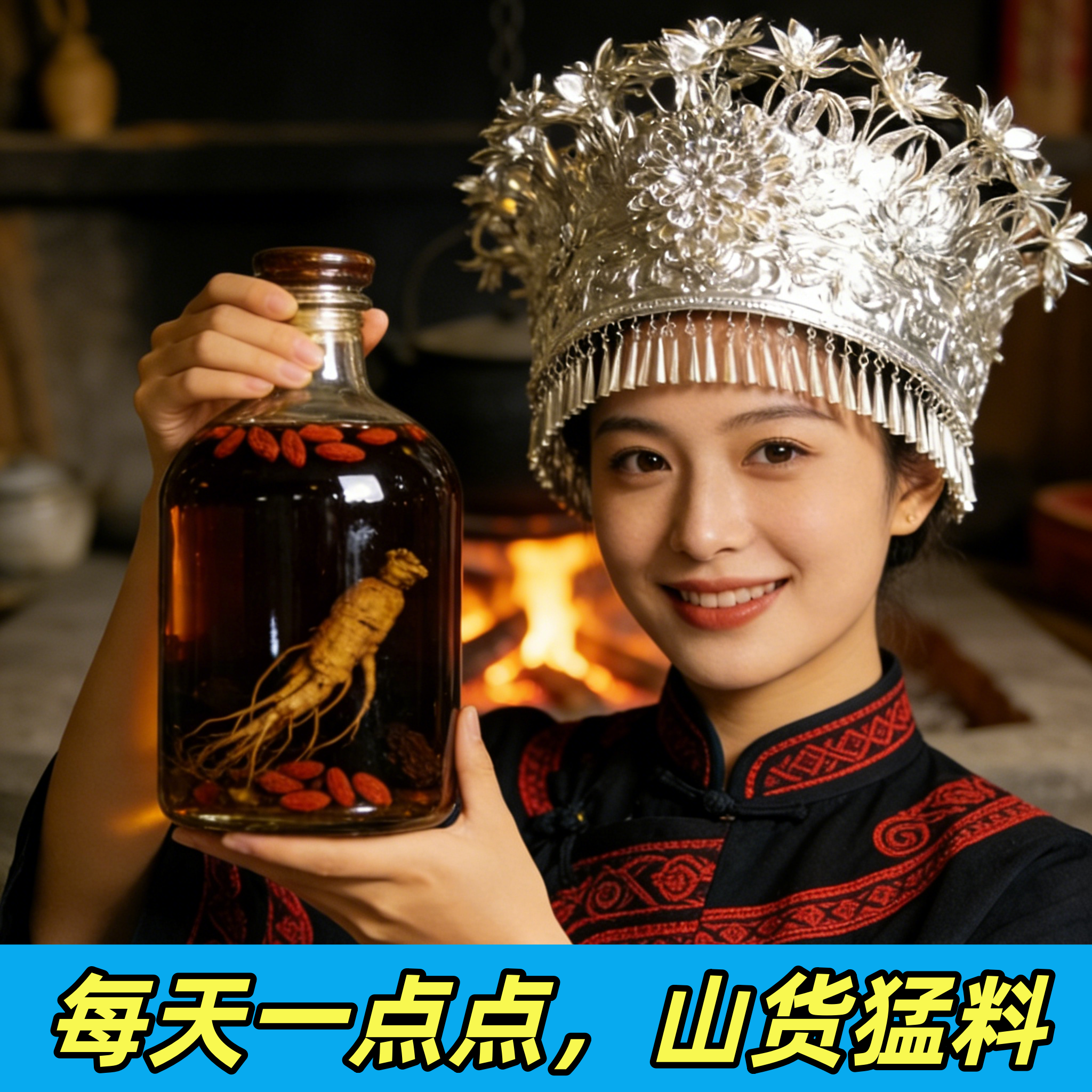 苗家传承草本酒 42 度 500mL 纯粮基酒古法泡制 口感醇厚