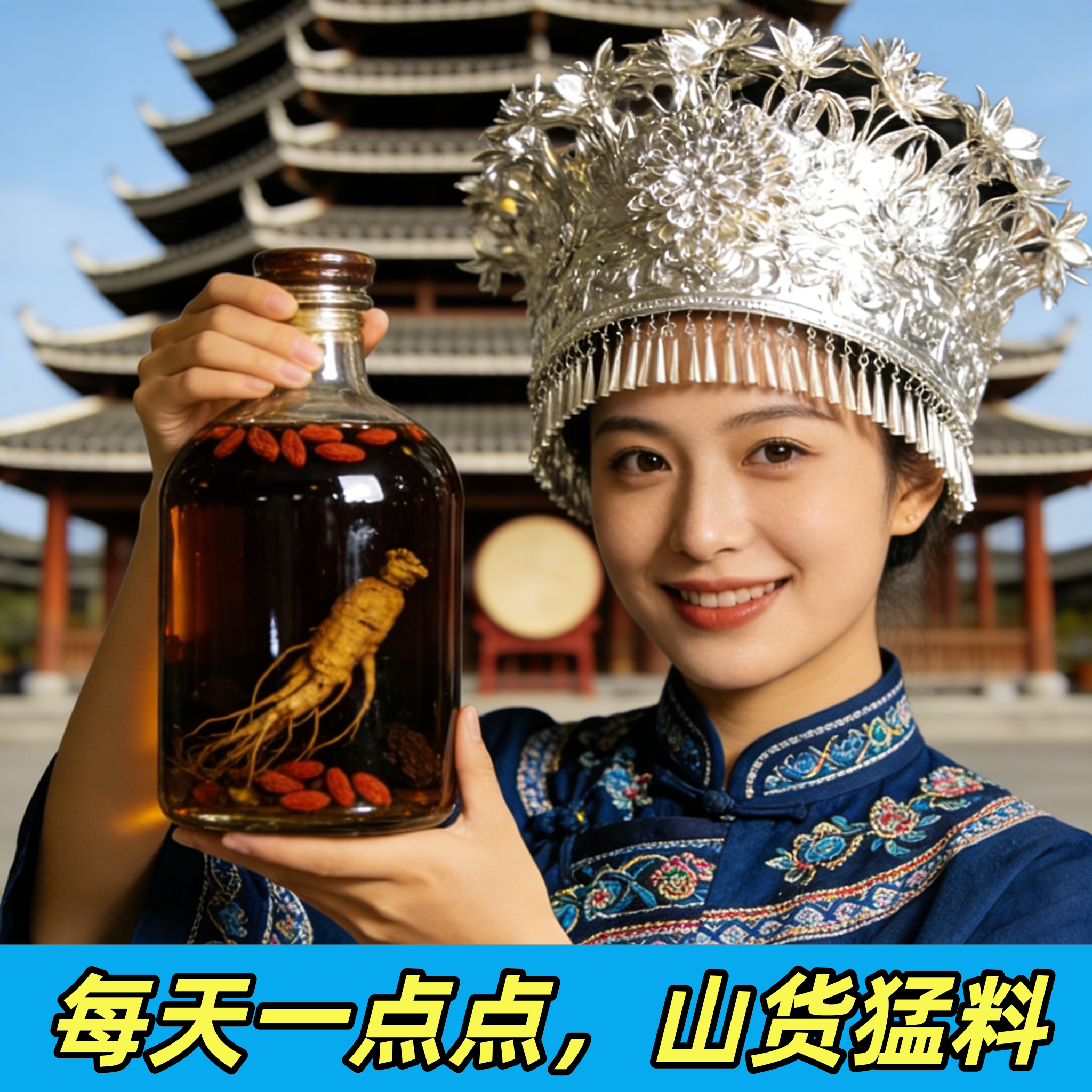 湘西苗疆草本酒 传统配方精心泡制 42 度 500mL 长辈口粮酒