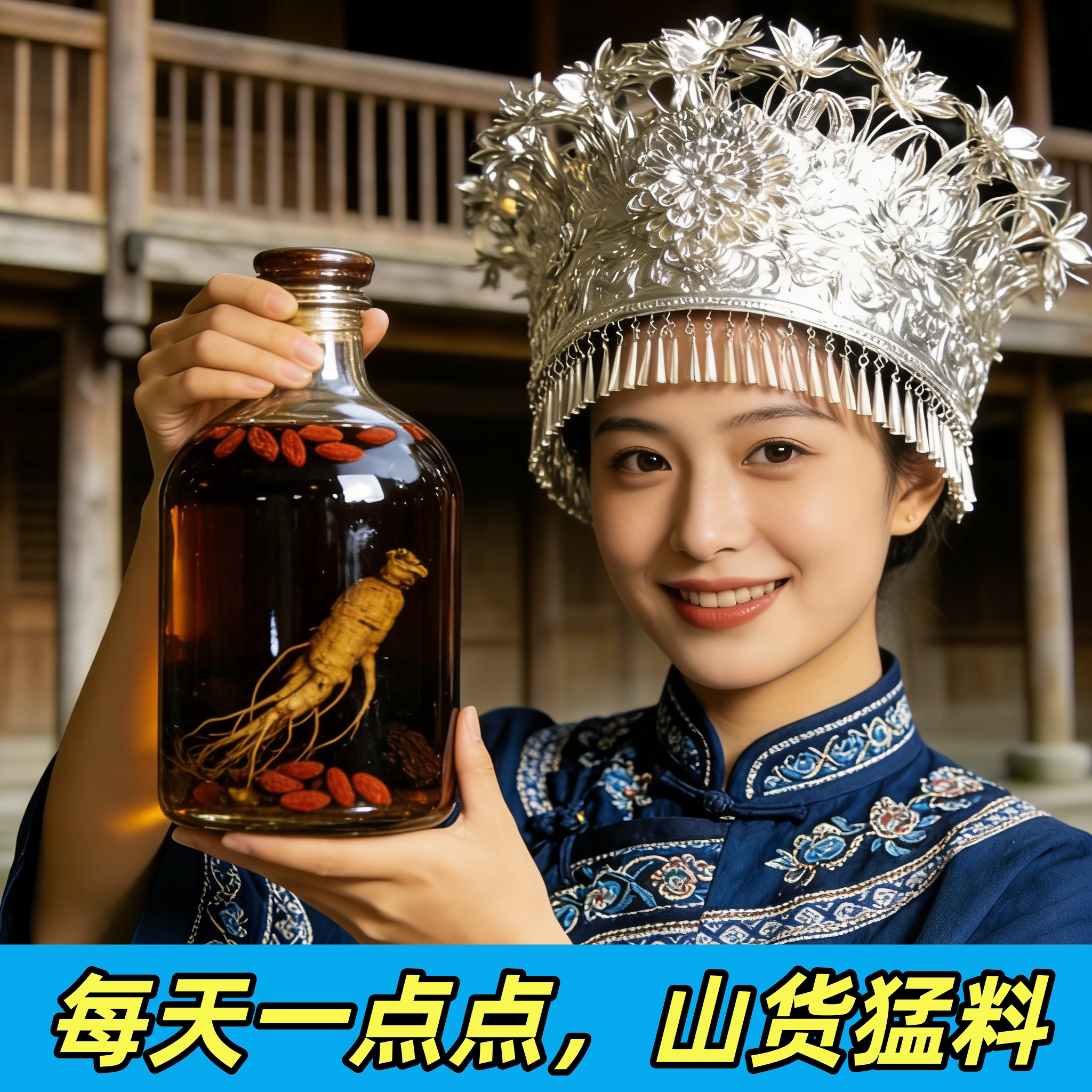 湘西苗家古法酒 42 度 500mL 草本植物精华 节日送礼礼盒装酒