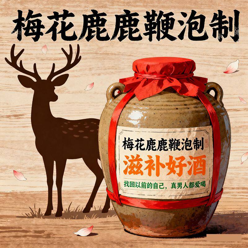 雄风酒鞭酒正品鹿鞭酿制42度/500ml瓶装鹿鞭虫草酒枸杞酒瓶装猛料