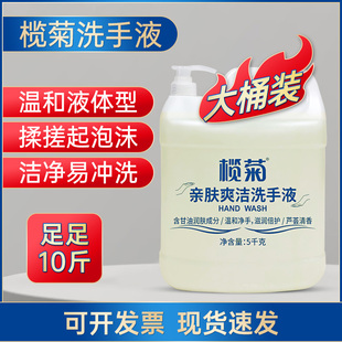 非泡沫补充装 榄菊洗手液按压瓶家用酒店家庭大桶装 商用实惠替换装