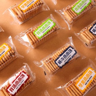 哆乐趣骨汤小小饼美味零食饼干小吃点心小包装 称重500g整箱3000g