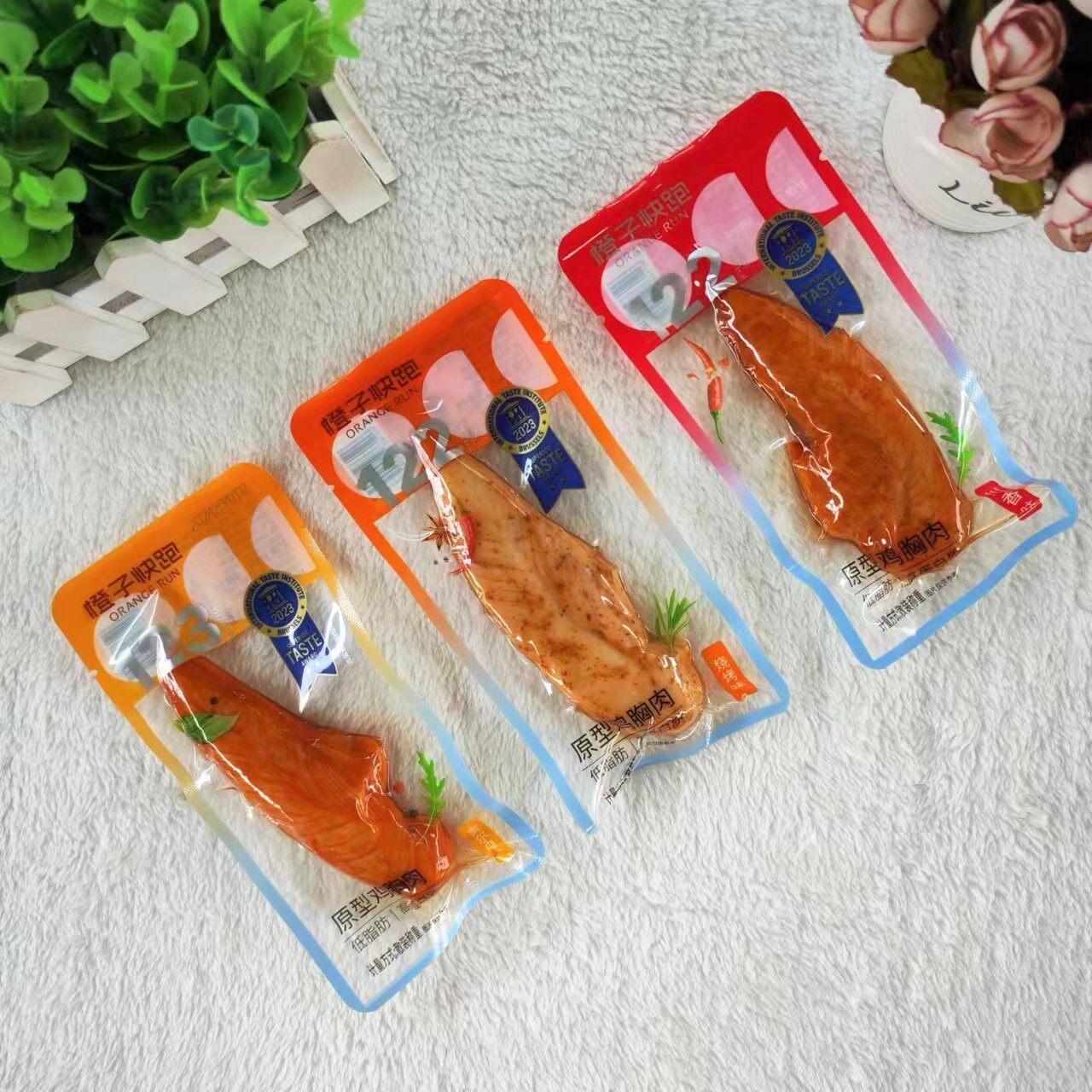 橙子快跑鸡胸肉原型鸡胸肉开袋即食健身代餐低脂食品小包装五斤装