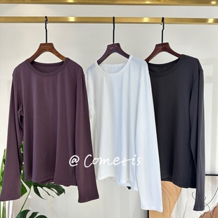 净版 百搭单品长袖 T恤 柔软有型 精品长绒棉极简基础款