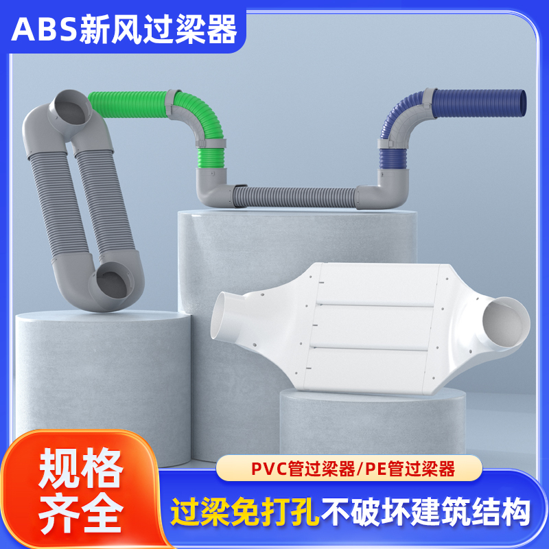 过梁器新风系统加厚扁管免打孔