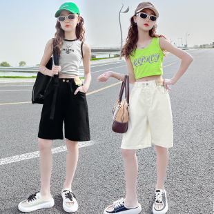短裤 儿童中大童宽松百搭热裤 夏季 女童五分裤 中裤 夏装 薄款 2026新款