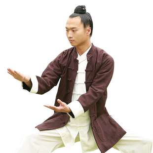 武当山太极服高端品牌2026年新款中国风男盘扣打拳练拳服装练功服