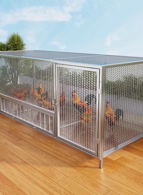 鸡笼子家用鸡舍鸡窝室外大号密网农村芦丁自动清粪养殖笼防黄鼠狼