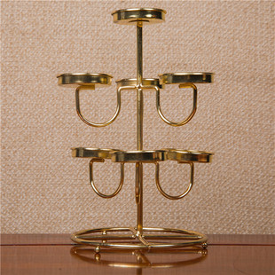 七星灯架盏酥油灯架烛台圆酥油灯架灯座蜡烛七星灯七彩灯莲花灯