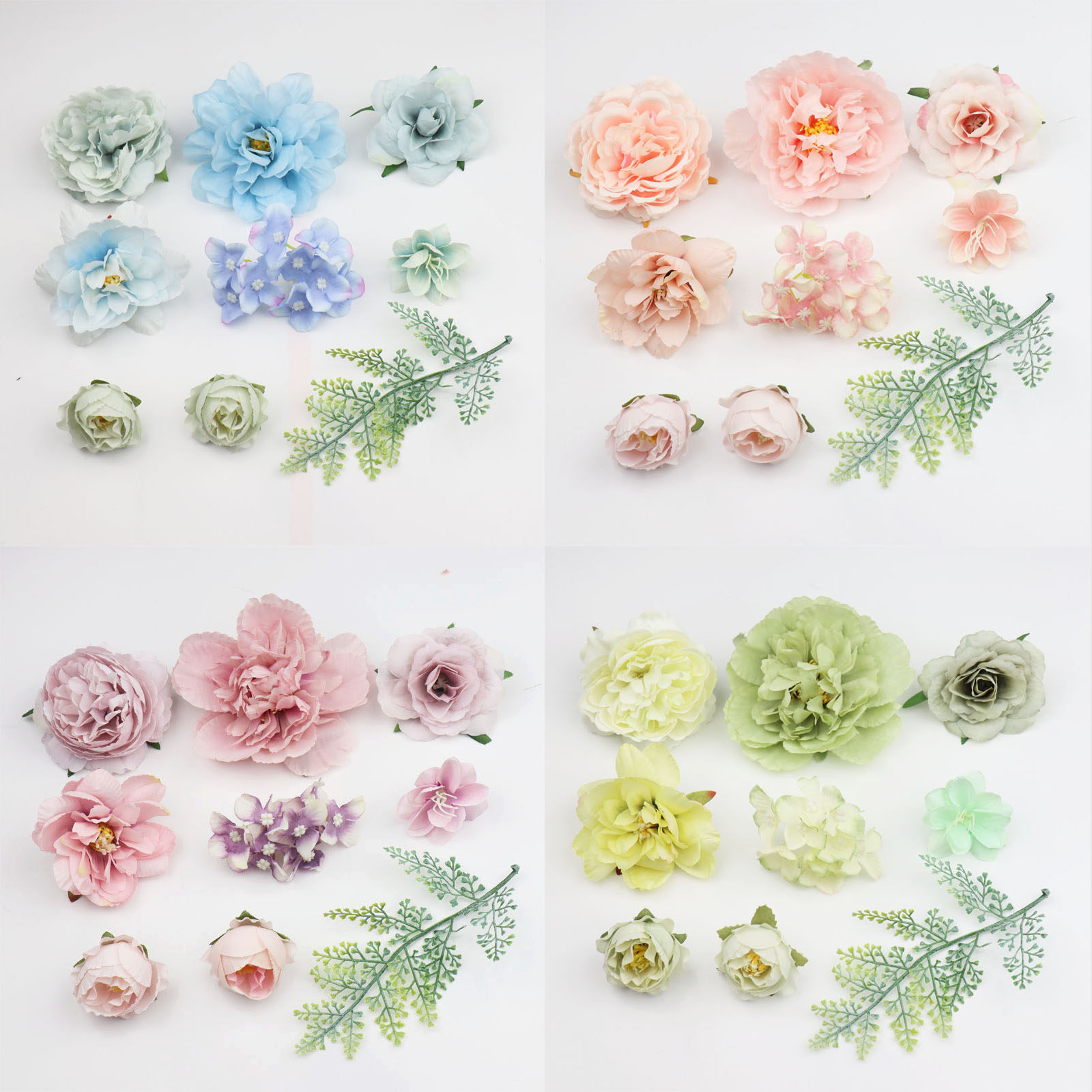 仿真花绢花diy材料草帽头饰素材婚庆发饰学士帽痛包填充物装饰