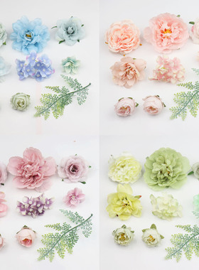 花朵头饰diy仿真花绢花