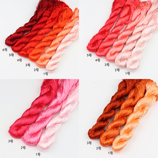 免劈丝无捻蚕丝线非遗绒花缠花DIY苏绣刺绣线中国红婚庆红色玫红