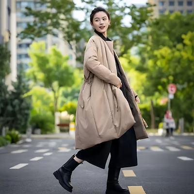 2025冬新款中长款羽绒服女款宽松