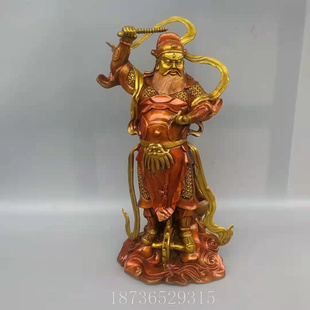 王灵官铜像纯铜王天君威灵显化天尊铜像雷神灵官爷摆件大号定制