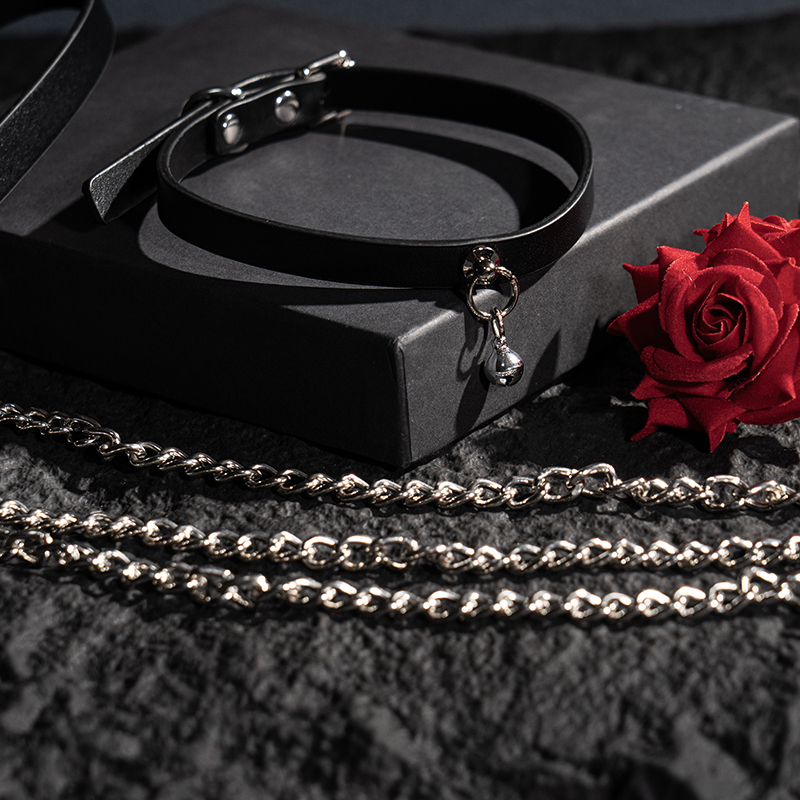 定制刻字黑色小众设计皮质颈圈
