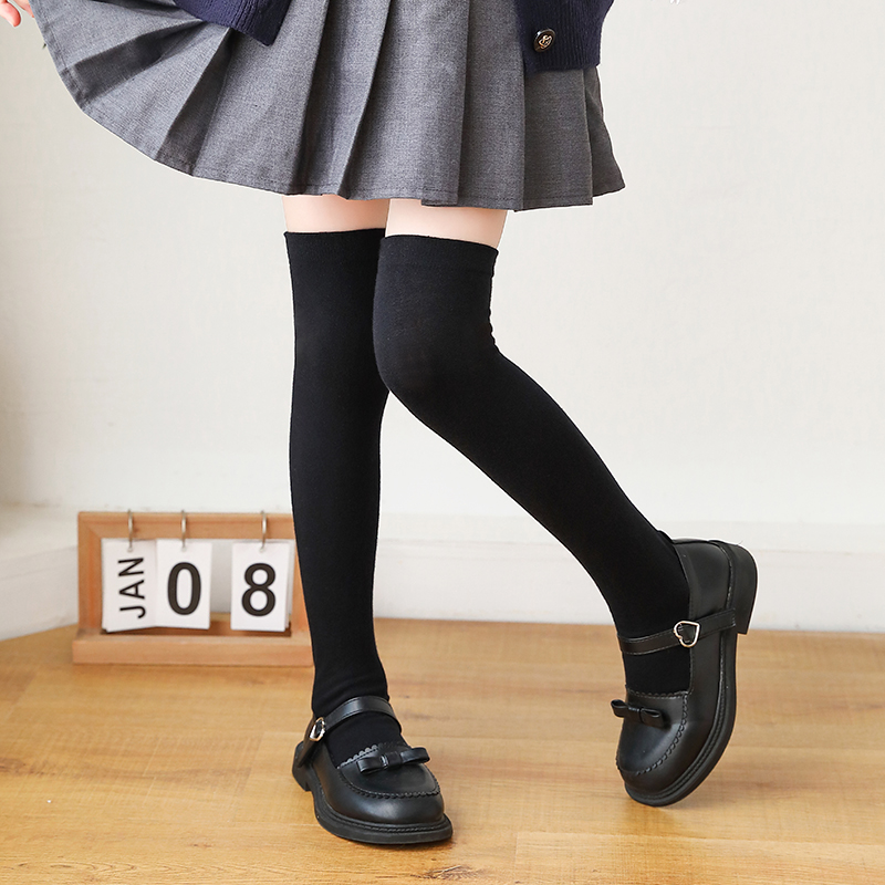 女童长筒袜儿童长袜子半筒袜秋冬