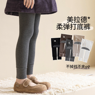 冬季款儿童打底裤薄绒女童打底袜九分裤不连脚女孩外穿长裤舞蹈袜